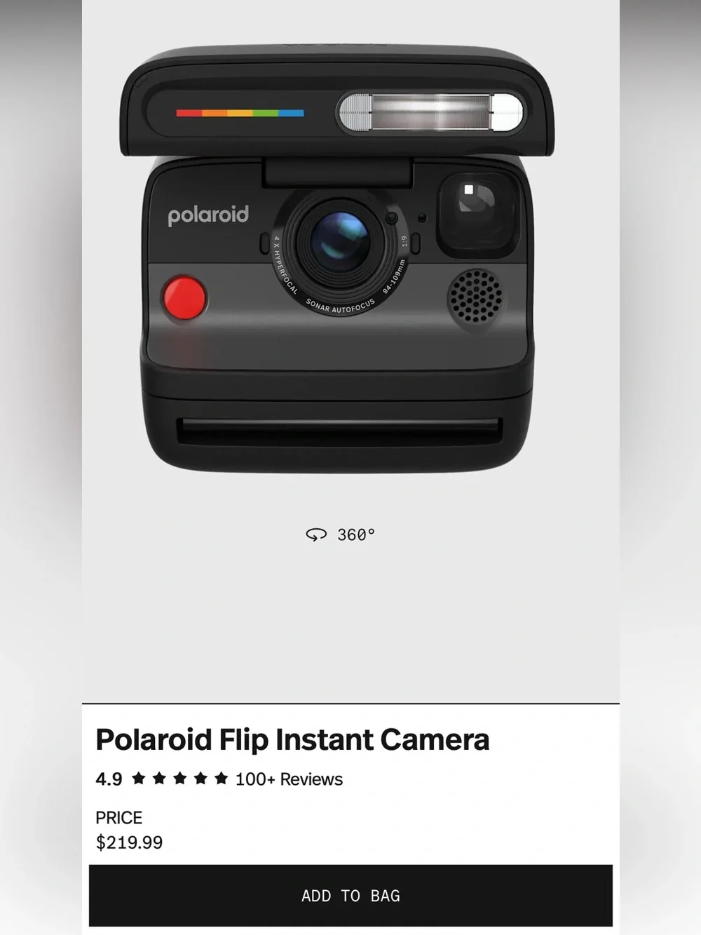 Polaroid Flip Instant Camera and film